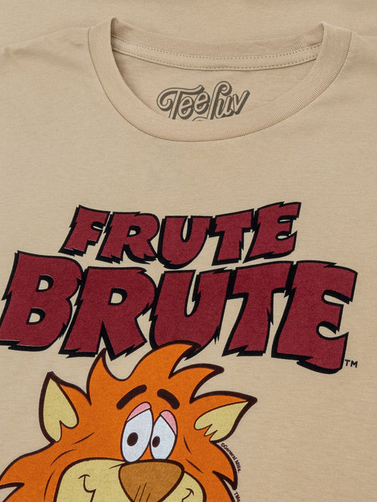 Frute Brute Cereal Retro 70s Cartoon Werewolf T-Shirt - Cream - - mens tee