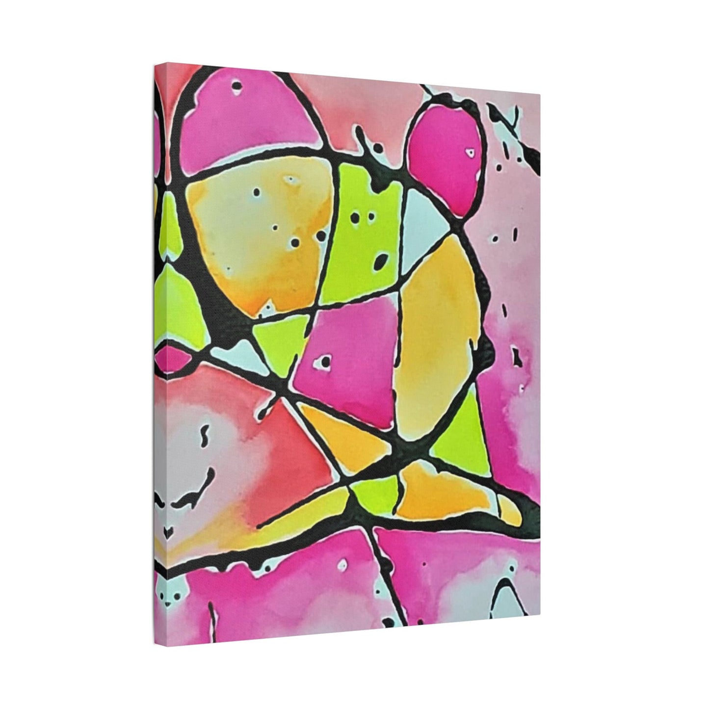 Pink Mouse Satin Canvas Stretched