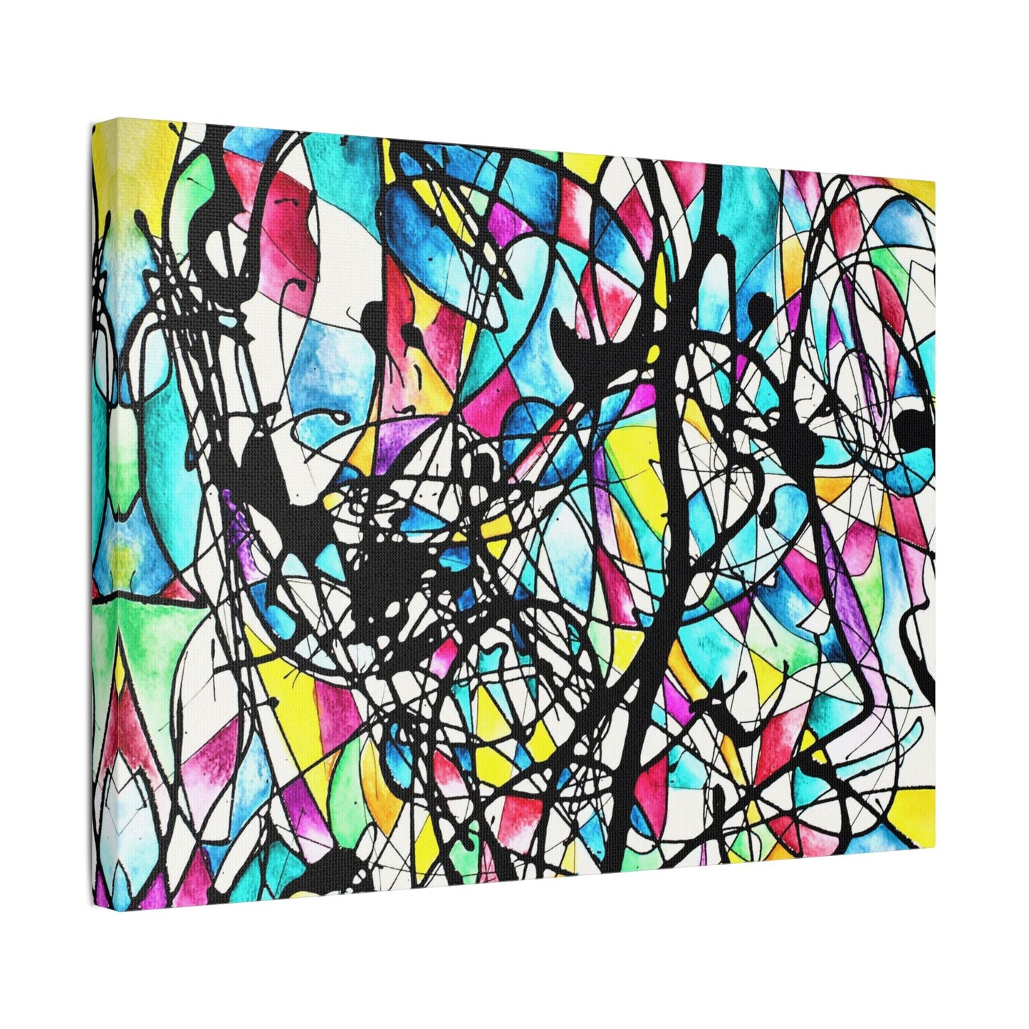 Kaleidoscope Satin Canvas Stretched