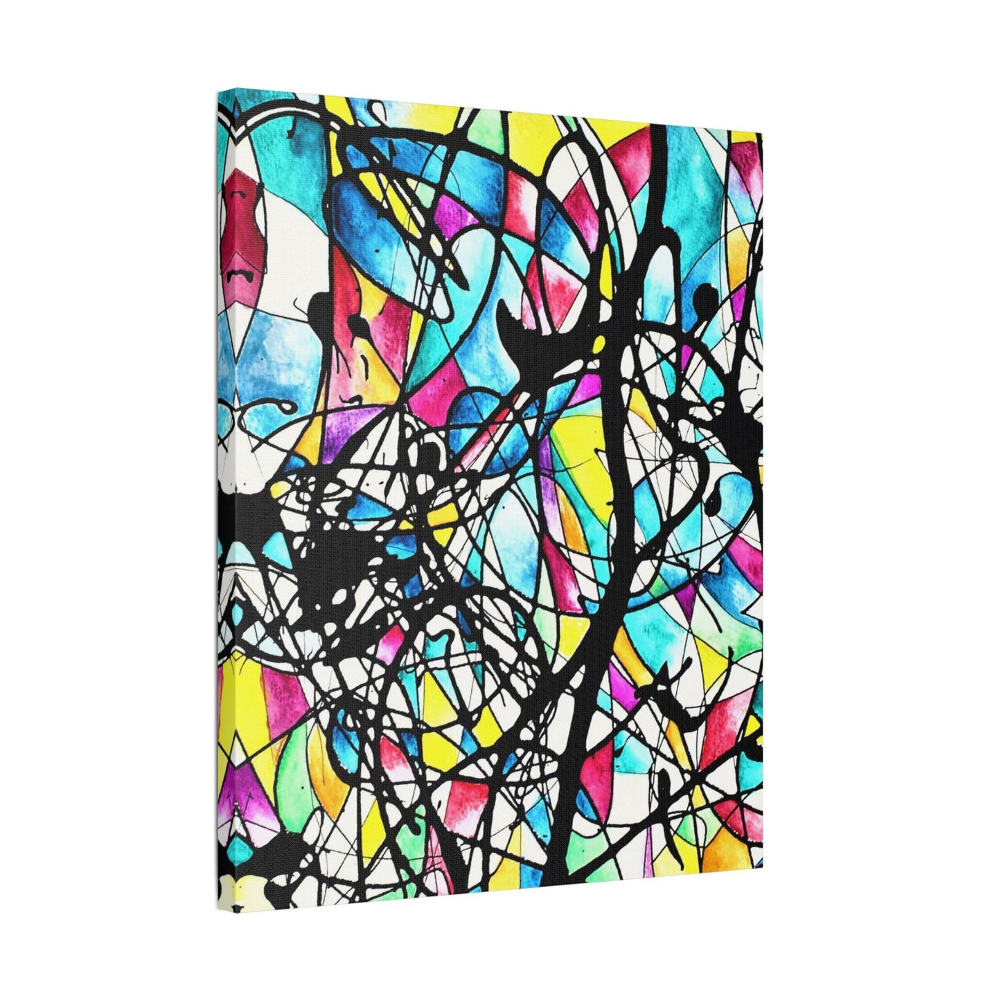 Kaleidoscope Satin Canvas Stretched