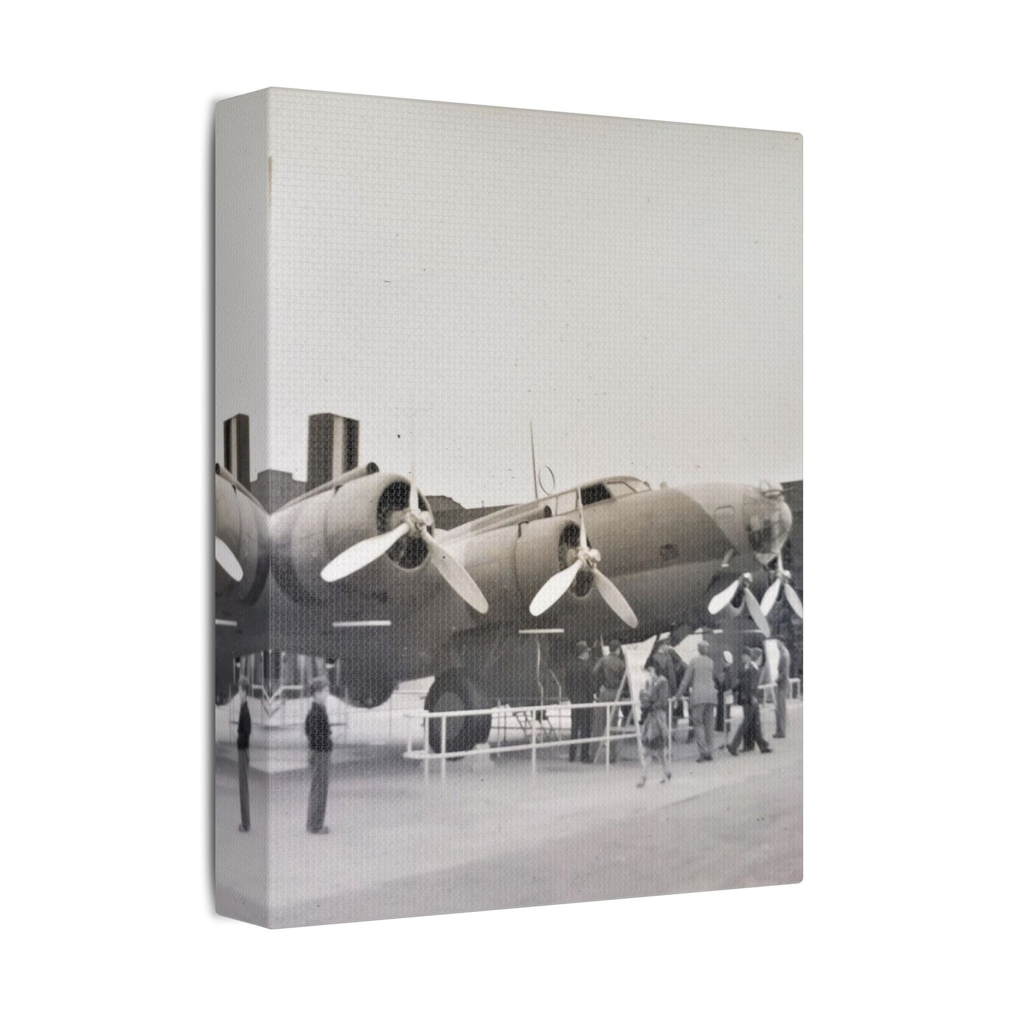 Boeing B-17 Bomber Satin Canvas Stretched