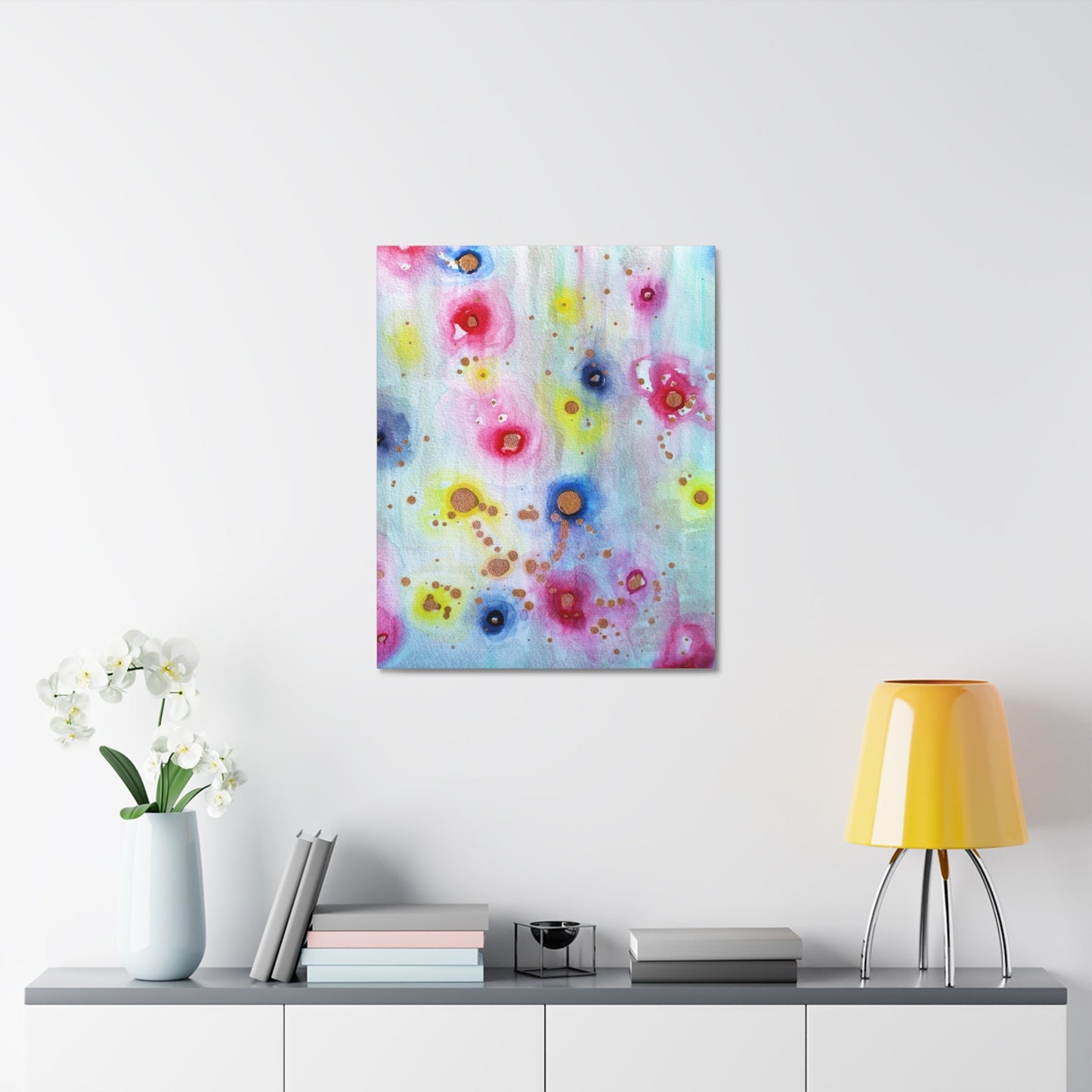 Raining Blooms Stretched Canvas Printify
