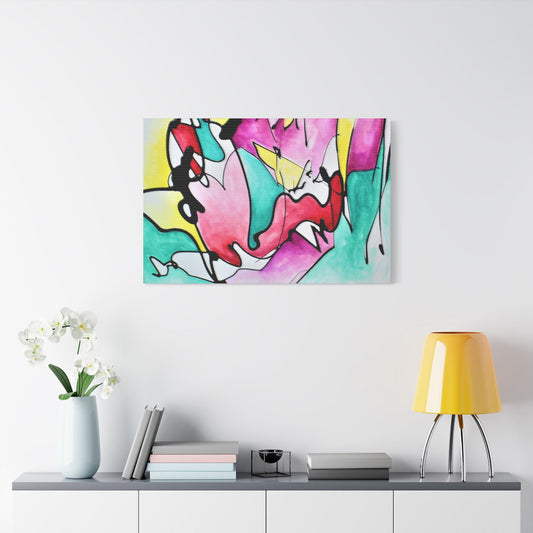 Glass Satin Canvas Stretched