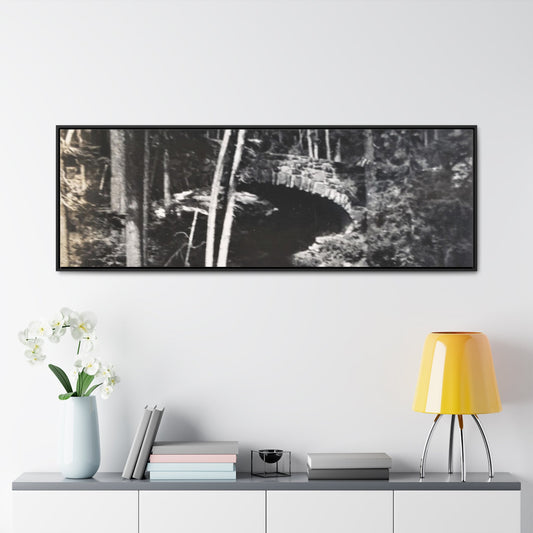 Narada Falls Yellowstone Gallery Canvas Wraps Horizontal Frame 60″ x 20″ Black 1.25"