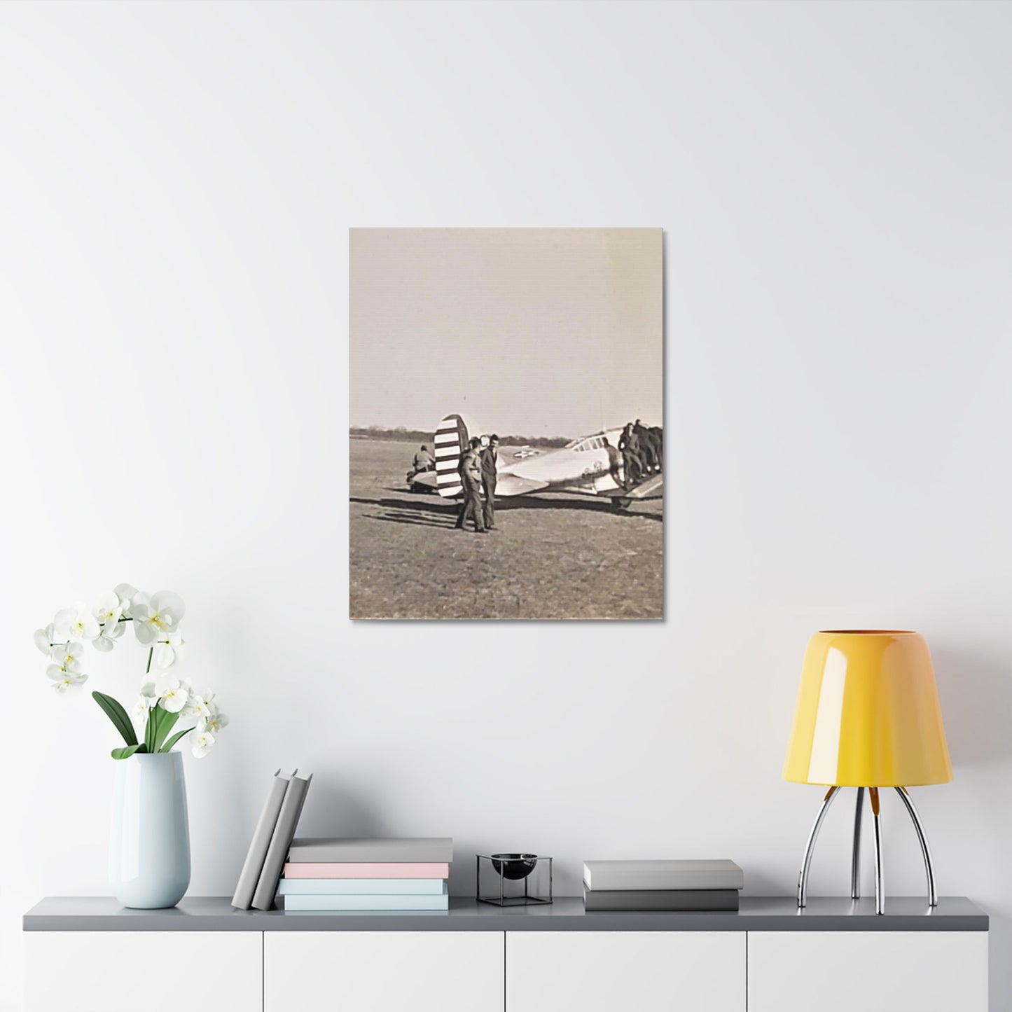 Army Pursuit Plane Ames Airport 1939 Stretched Canvas 1.5" 24″ x 30″