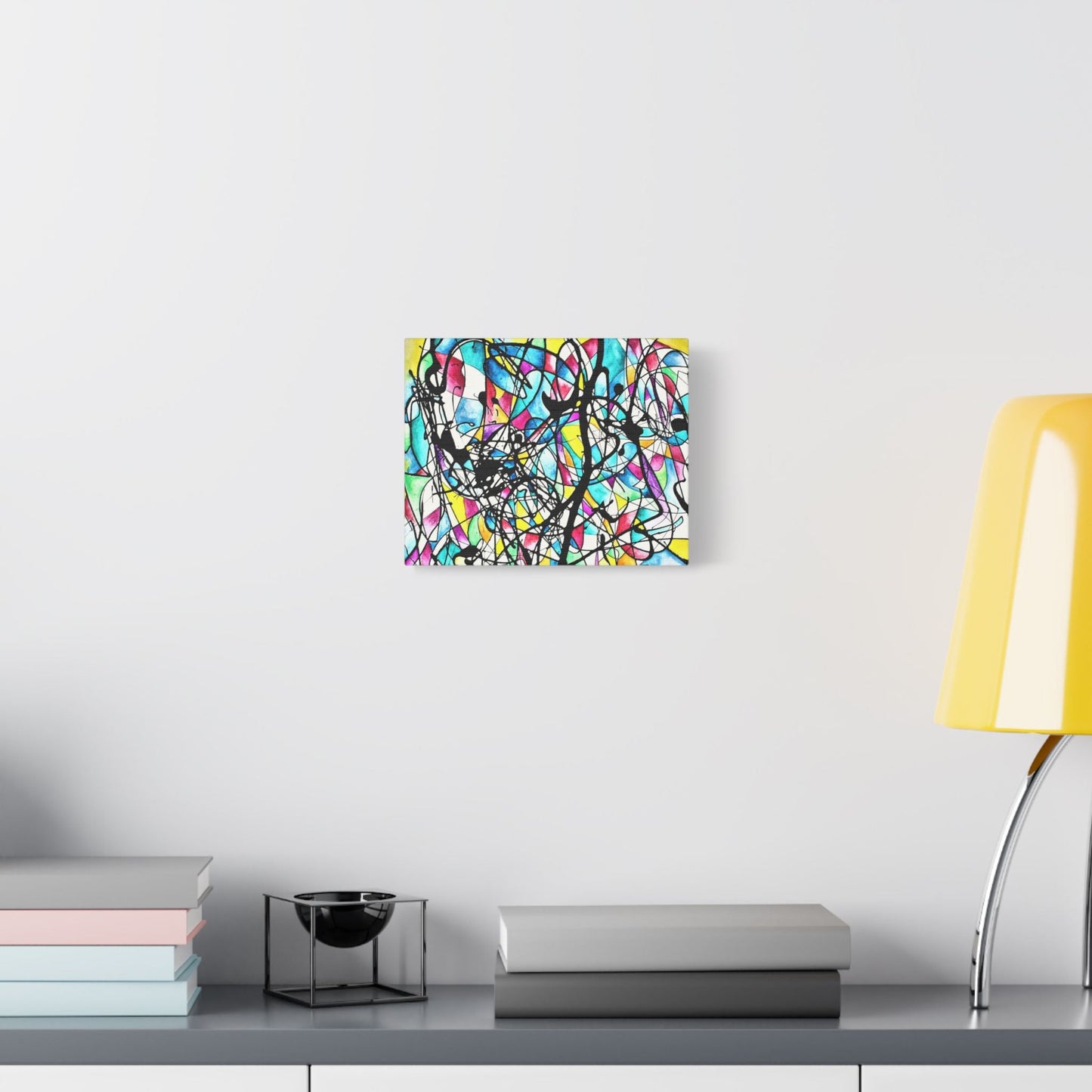 Kaleidoscope Satin Canvas Stretched