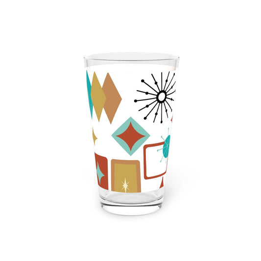 Retro Colorful 16oz Pint Glass - Kia Day Design