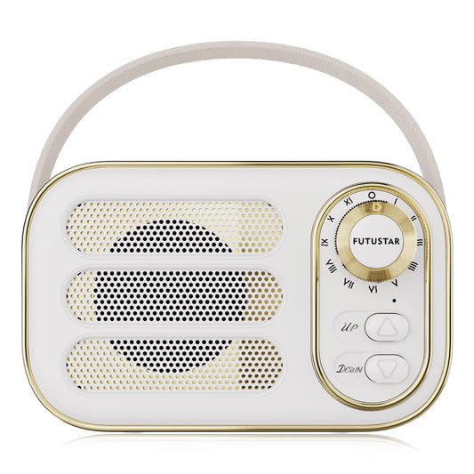 White Vintage Bluetooth Speaker Retro - - speaker