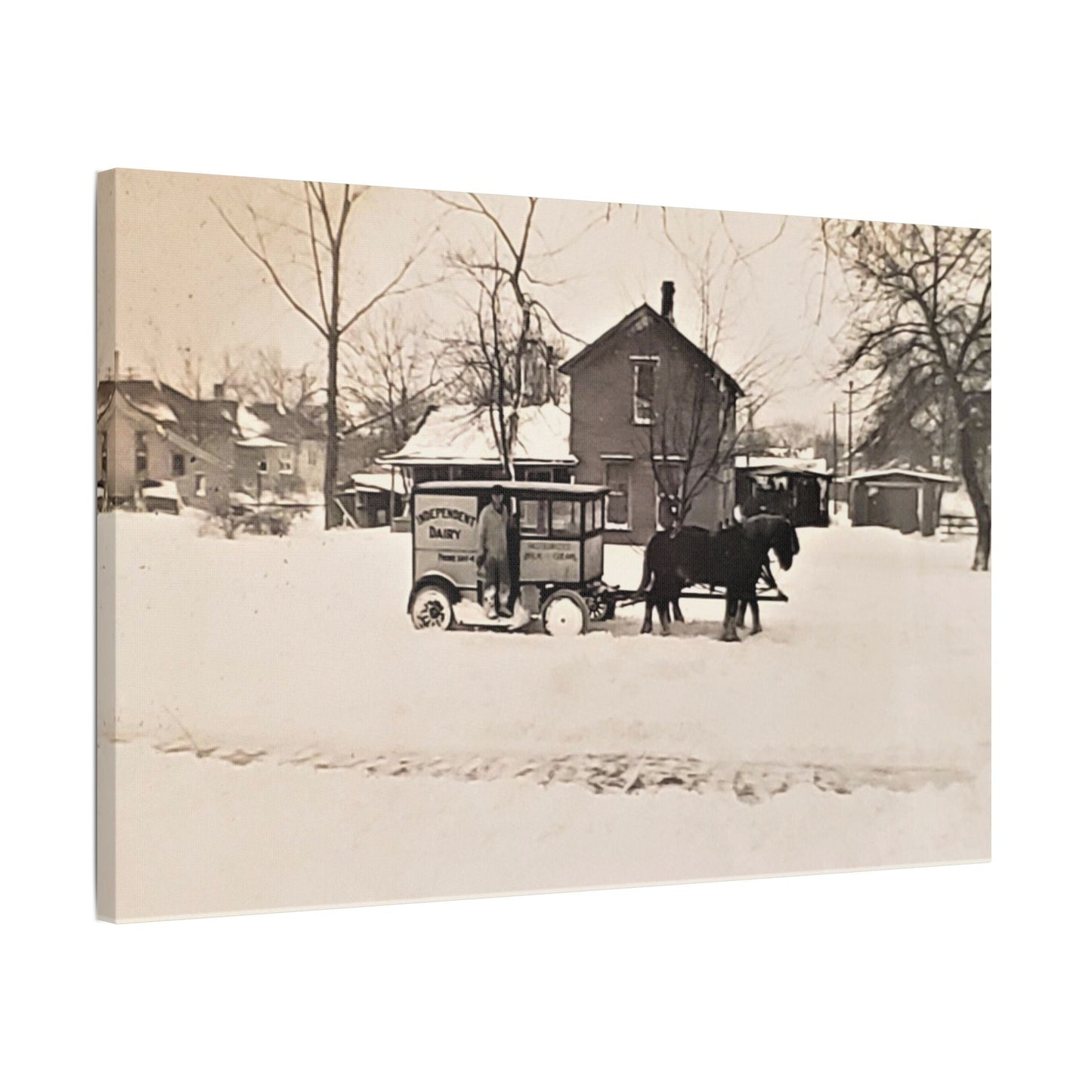Milk Man Satin Canvas Stretched