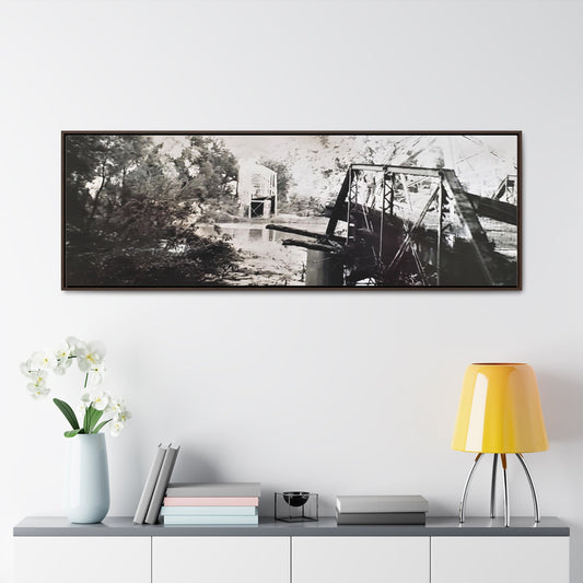 Bridge Gallery Canvas Wraps Horizontal Frame 60″ x 20″ Walnut 1.25"