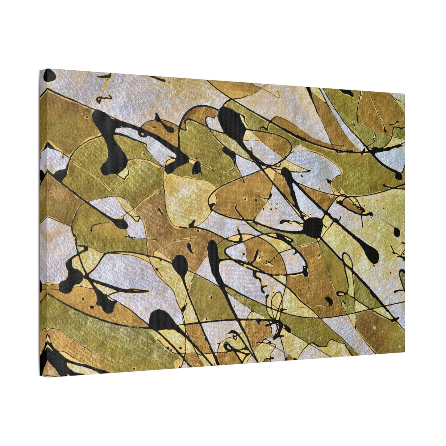 Gold Rush Satin Canvas Stretched