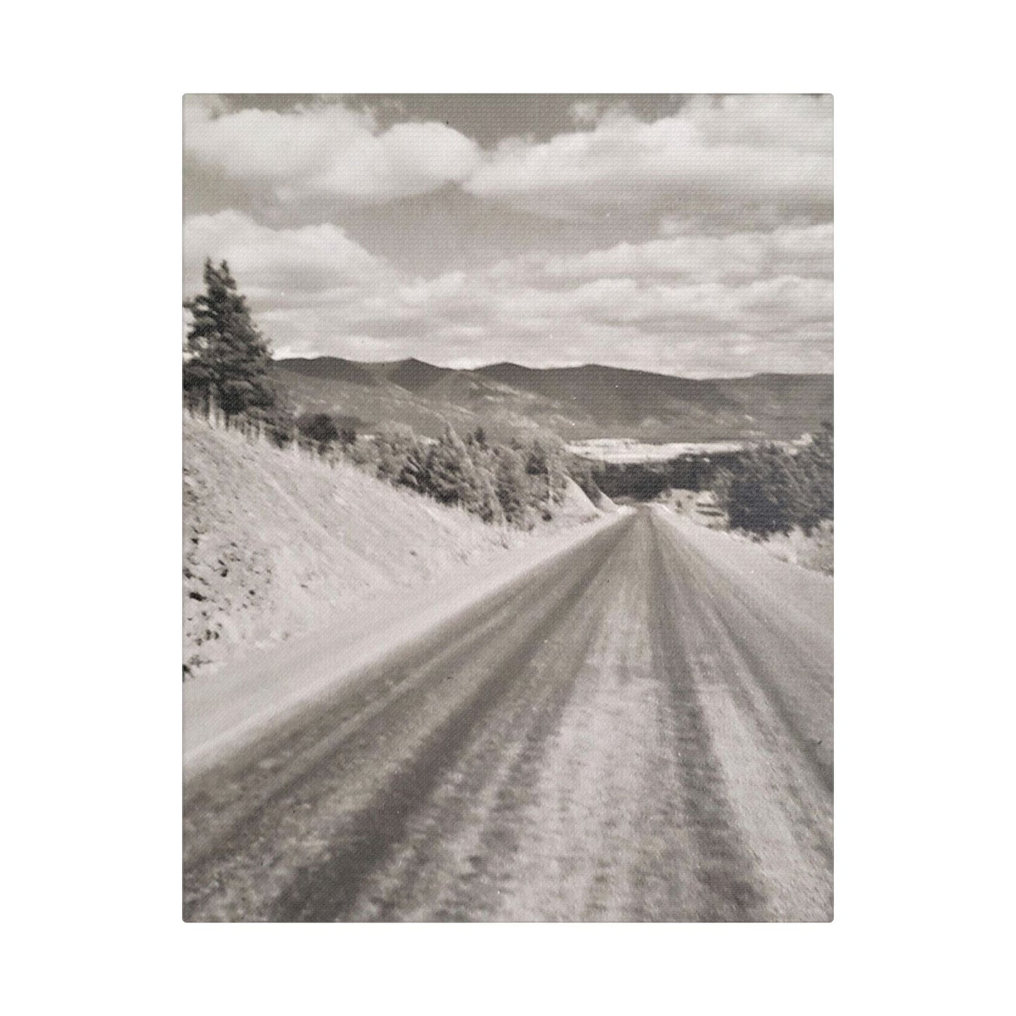 Western Road Satin Canvas Stretched 11″ x 14″ (Vertical) 1.5"