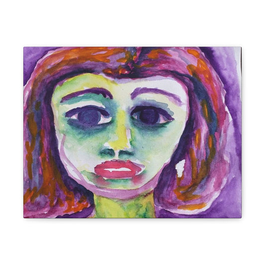 Green Portrait Canvas Gallery Wraps - Kia Day Design