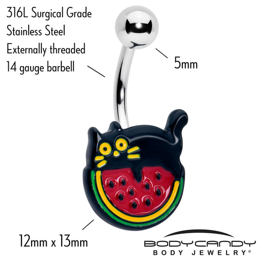 Watermelon Cat Love Belly Ring - - BELLY RING