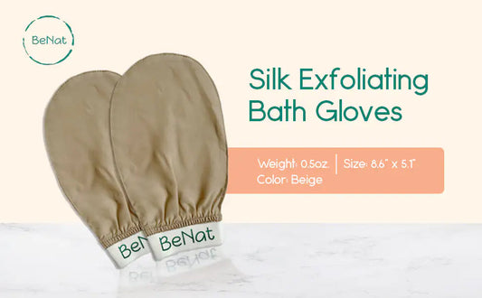 Silk Exfoliating Bath Gloves - Kia Day Design