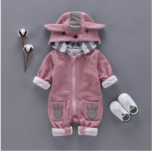 Bunny Hooded Baby Romper