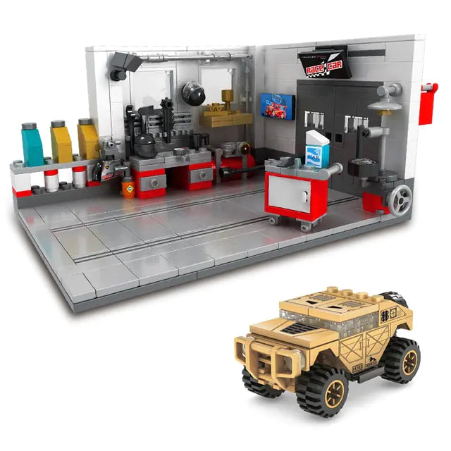 Building Block Garage Car Toys Kia Day Design