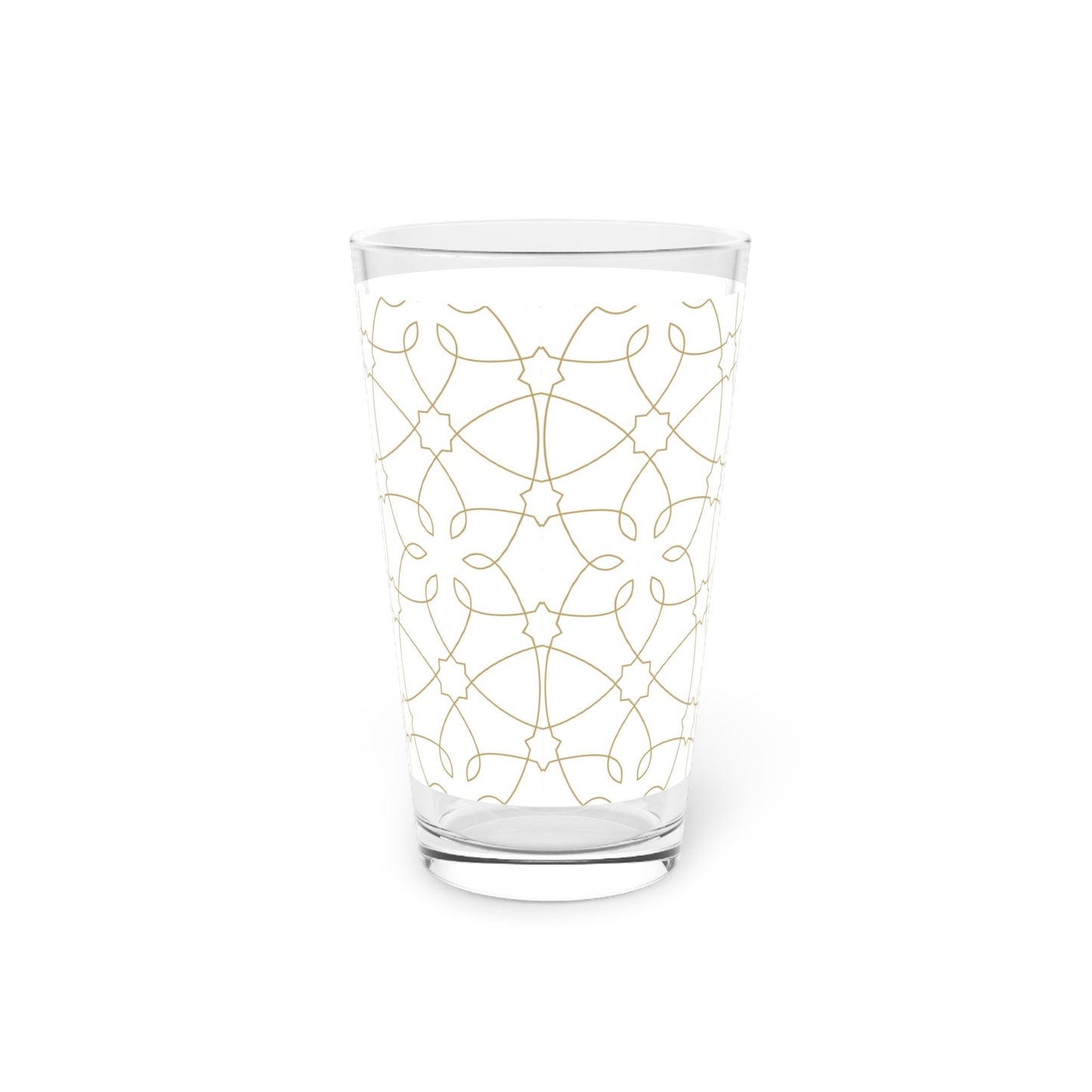 Gold Pattern Pint Glass - 16oz - Kia Day Design