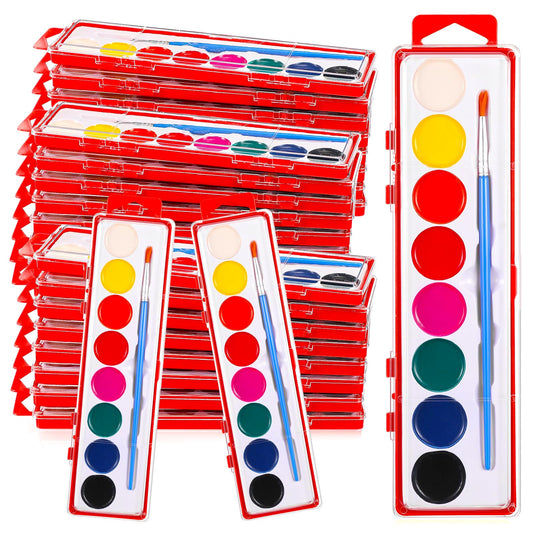 Watersay 24pk Washable Watercolor Set - 8 Colors with Brushes - - watercolors