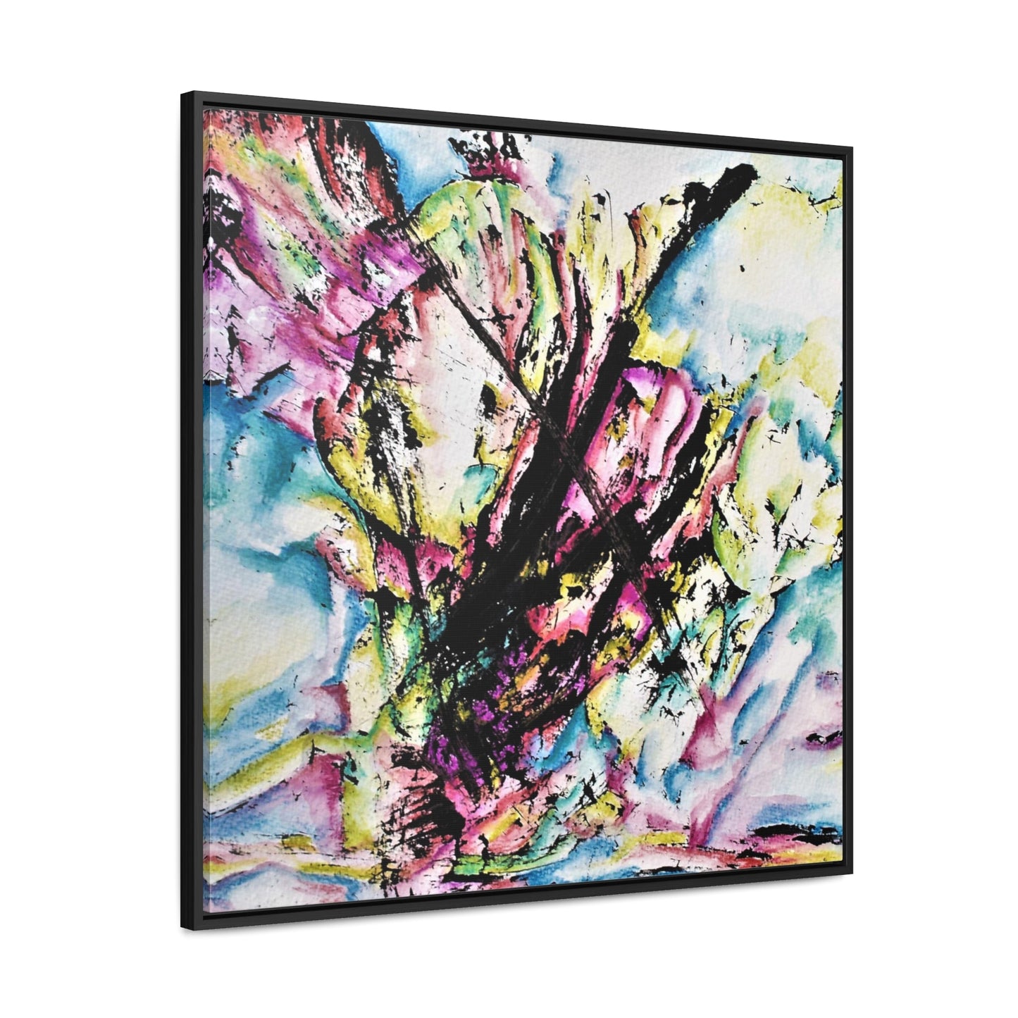 Kitty In Space Gallery Canvas Wraps, Square Frame Printify
