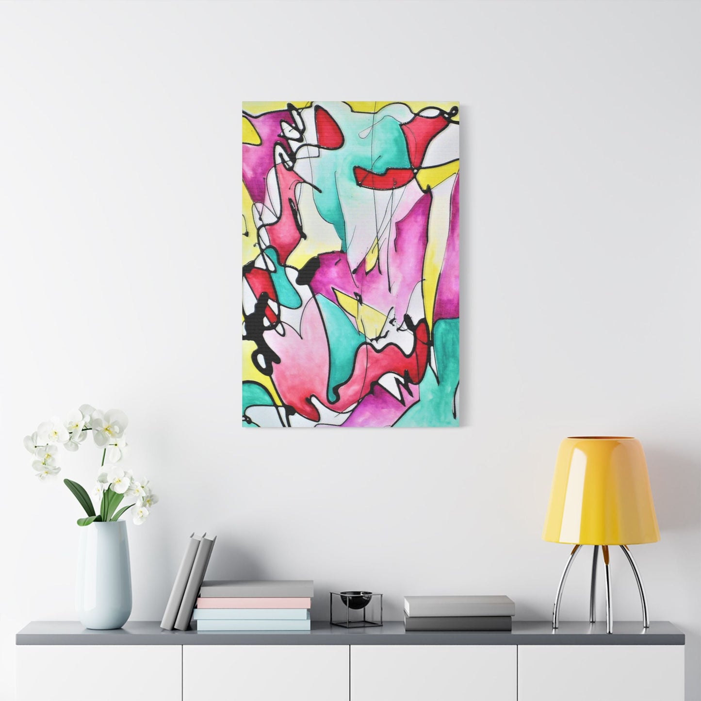 Glass Satin Canvas Stretched