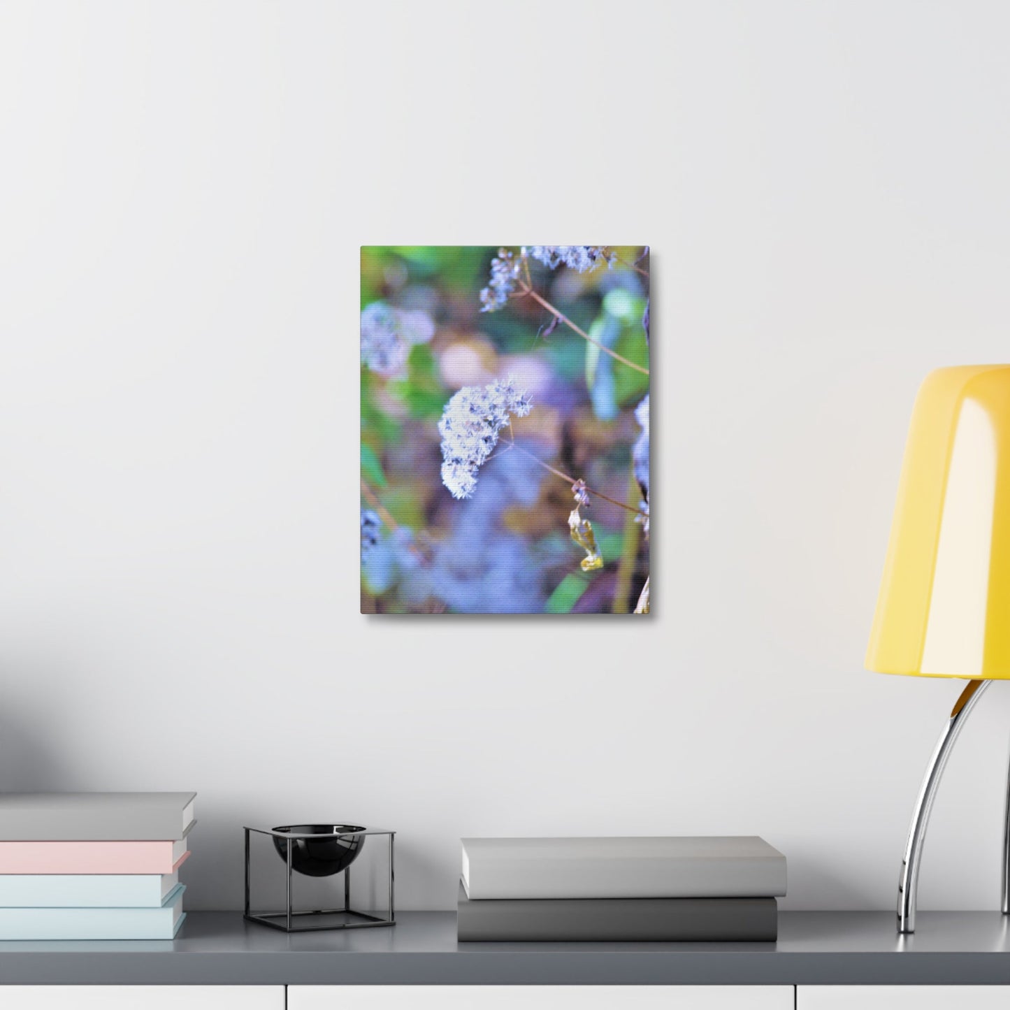 Macro Blue Stretched Canvas Printify