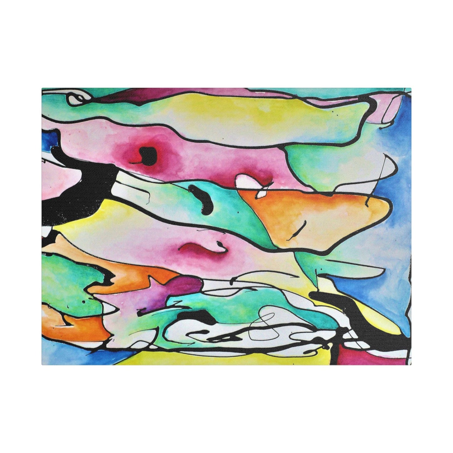 Shredded Paper Satin Canvas Stretched 24″ x 18″ (Horizontal) 1.5"