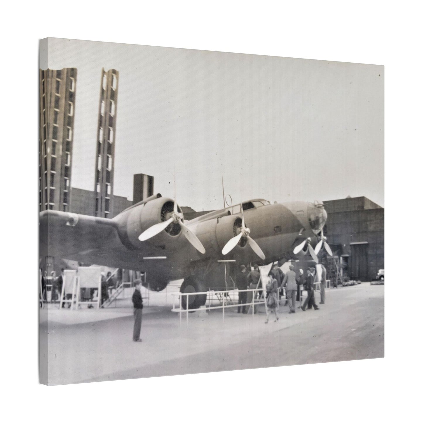 Boeing B-17 Bomber Satin Canvas Stretched