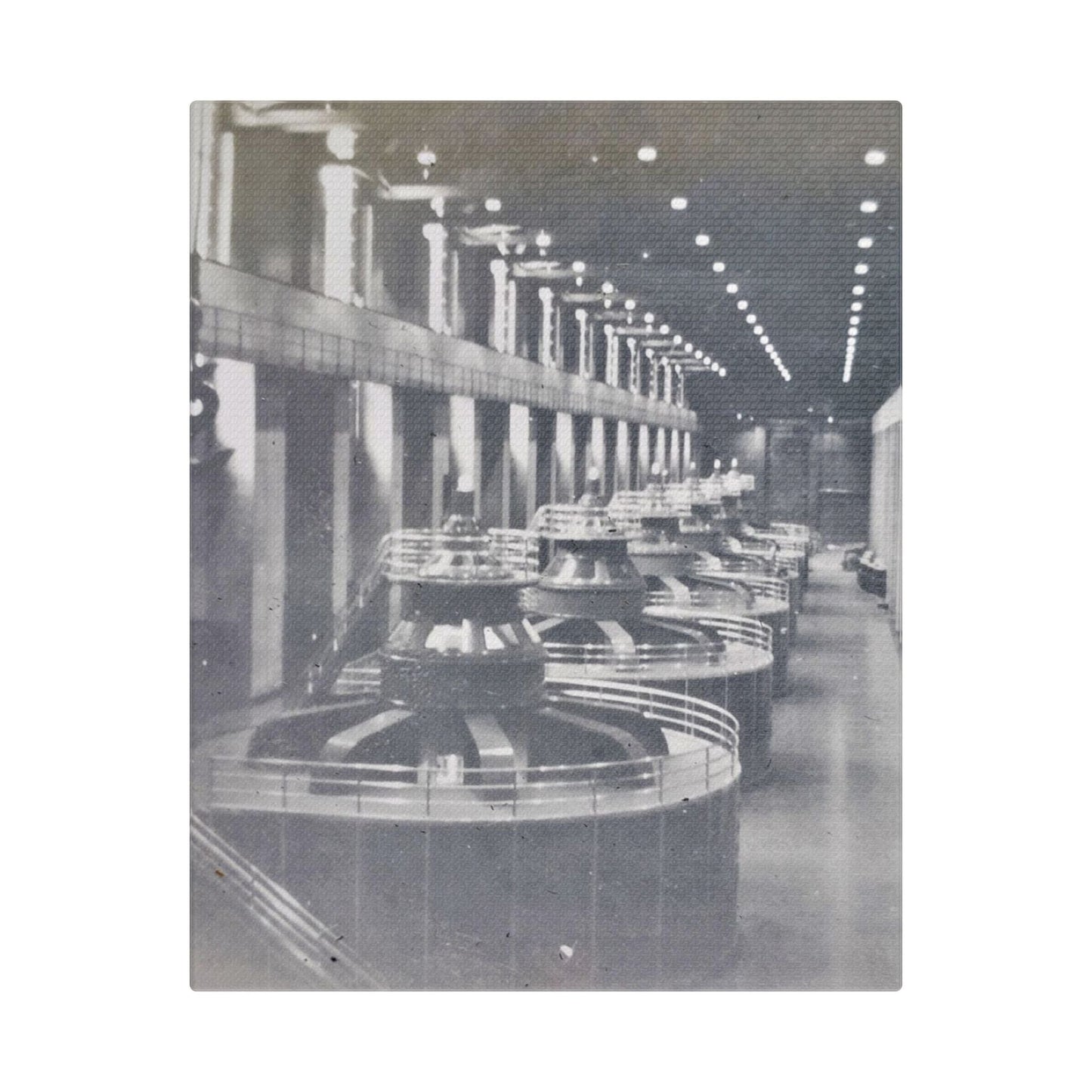Boulder Dam Powerhouse Satin Canvas Stretched