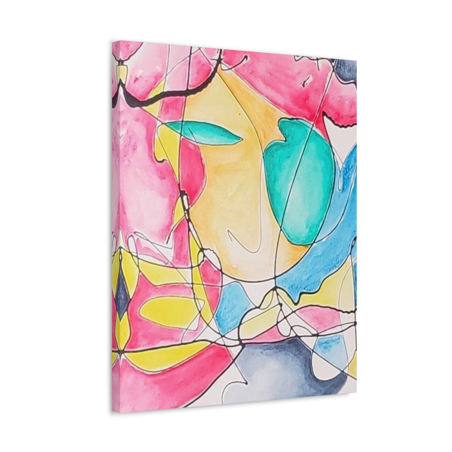 Green Eyed Girl Stretched Canvas Wall Art - Kia Day Design