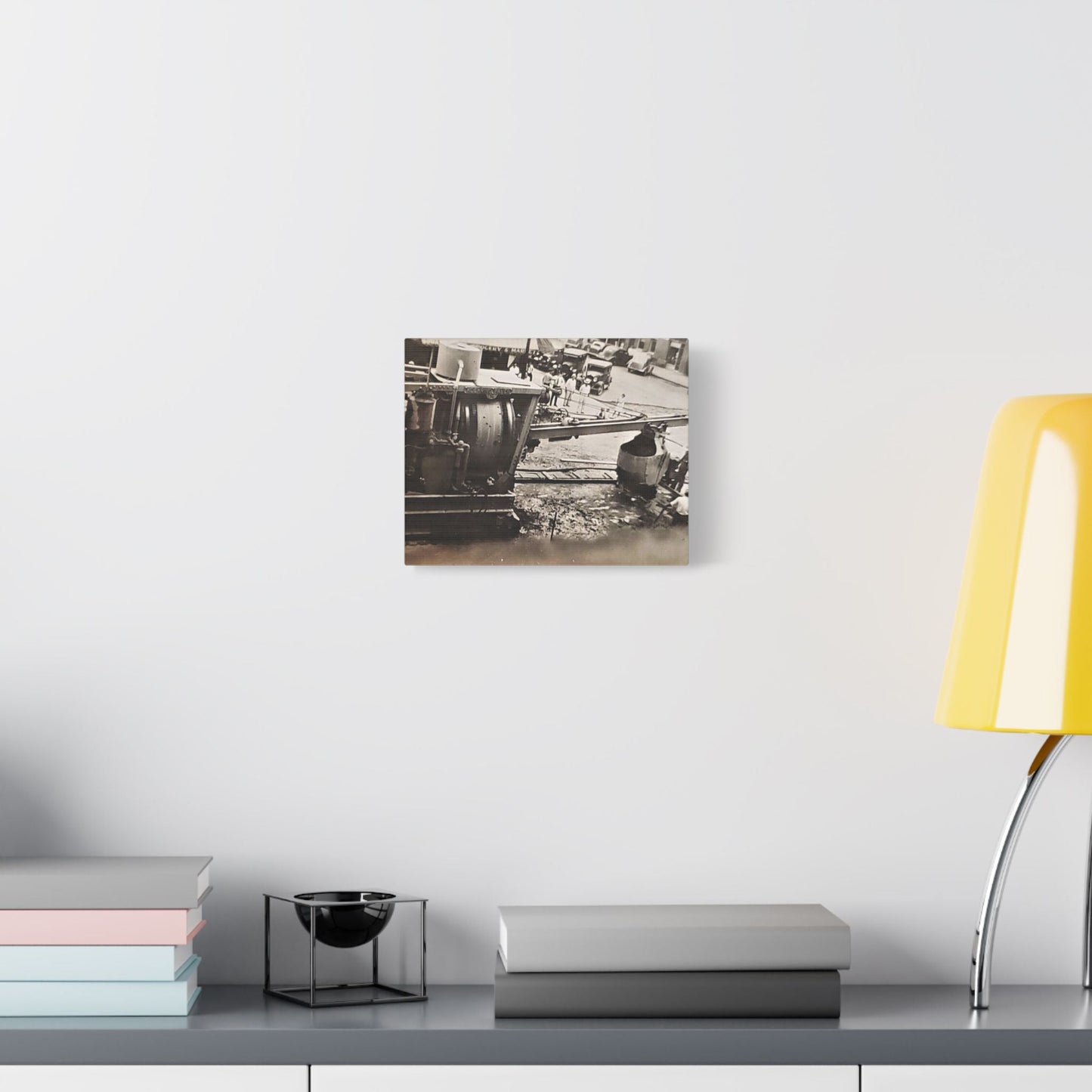 Concrete Worker Satin Canvas Stretched