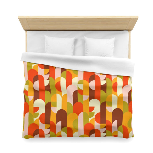 Vibrant Retro Microfiber Duvet Cover - Kia Day Design