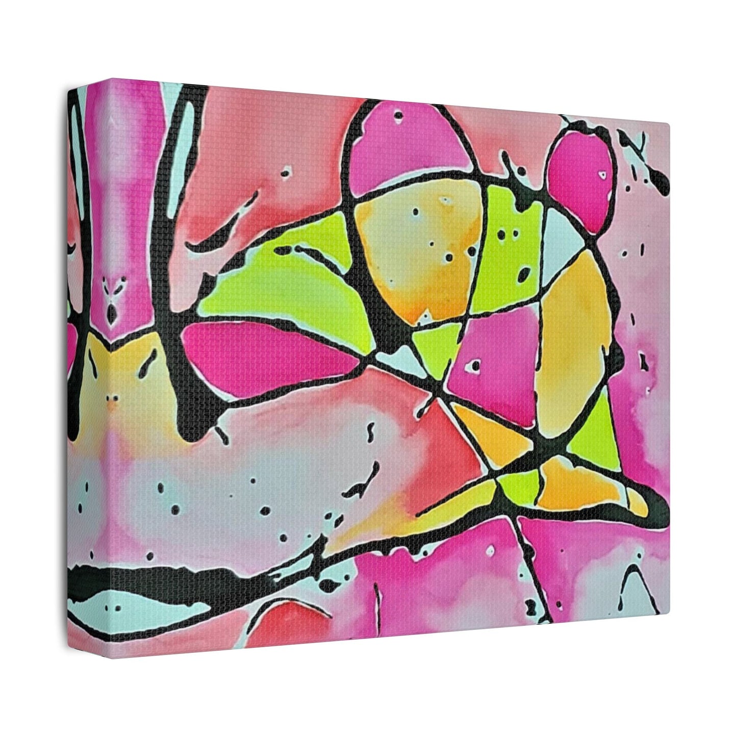 Pink Mouse Satin Canvas Stretched