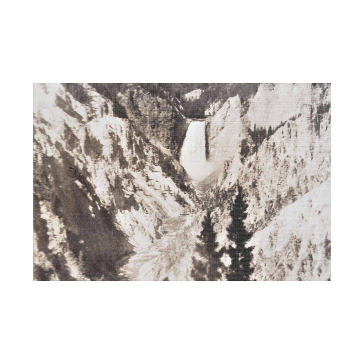 Artists Point Yellowstone Satin Canvas Stretched
