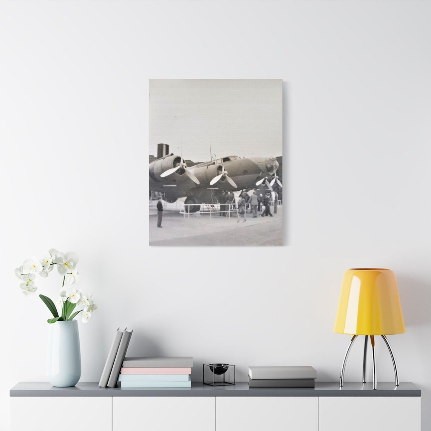 Boeing B-17 Bomber Satin Canvas Stretched 24" x 30" (Vertical) 1.5"