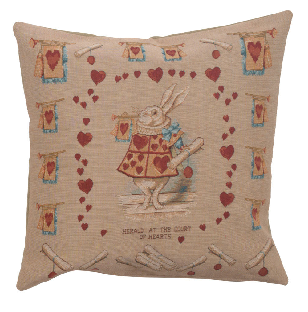 Heart Rabbit Alice In Wonderland French Cushion - - Tapestry