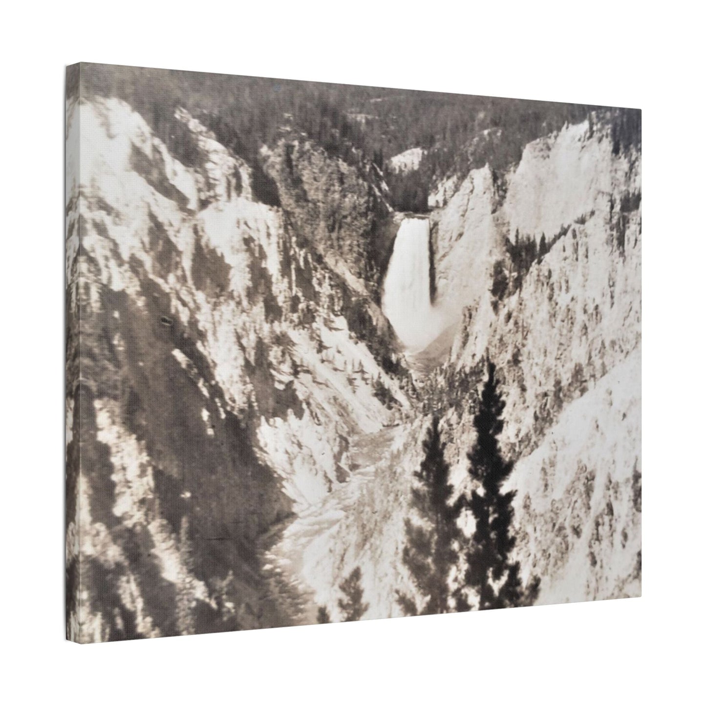 Artists Point Yellowstone Satin Canvas Stretched