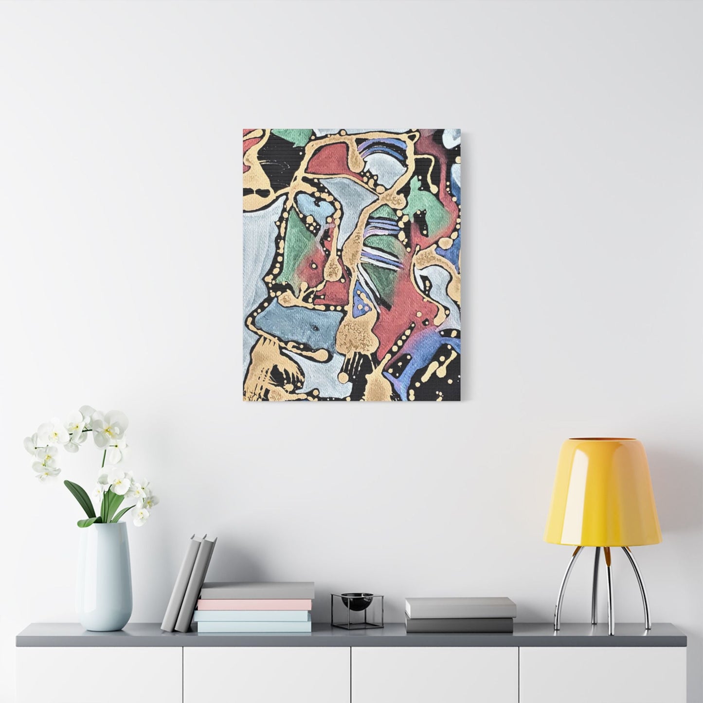 Angry Cat Satin Canvas Stretched