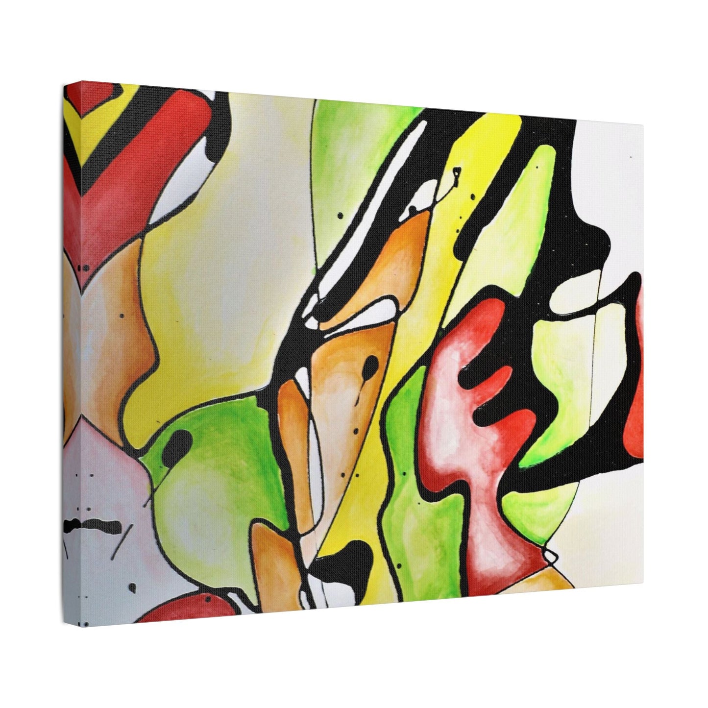 Red Mushroom Satin Canvas Stretched