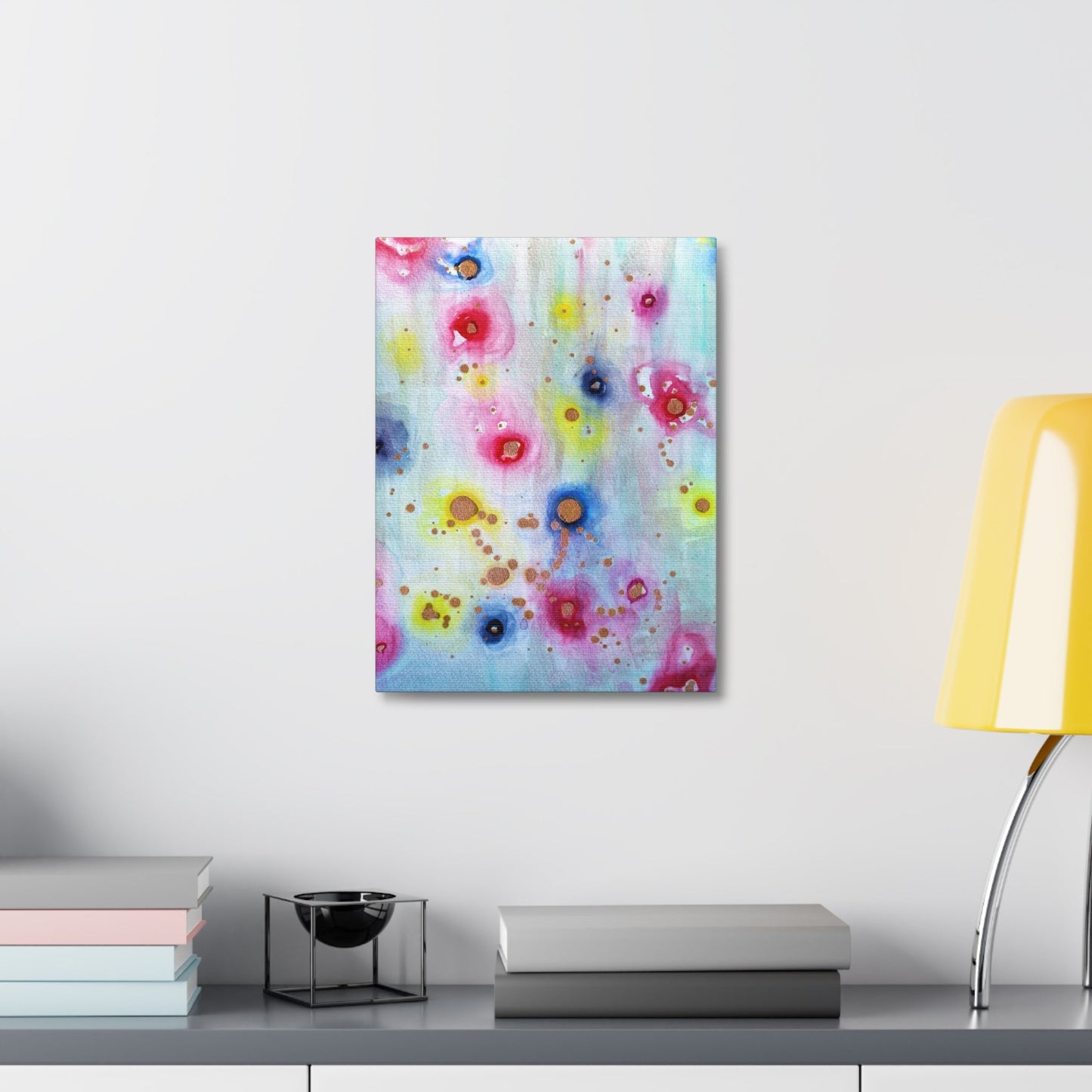 Raining Blooms Stretched Canvas Printify
