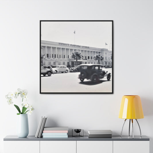 Sunset Bowling Center Largest in U.S 1939 Gallery Canvas Wraps Square Frame 36″ x 36″ Premium Gallery Wraps (1.25″) Black