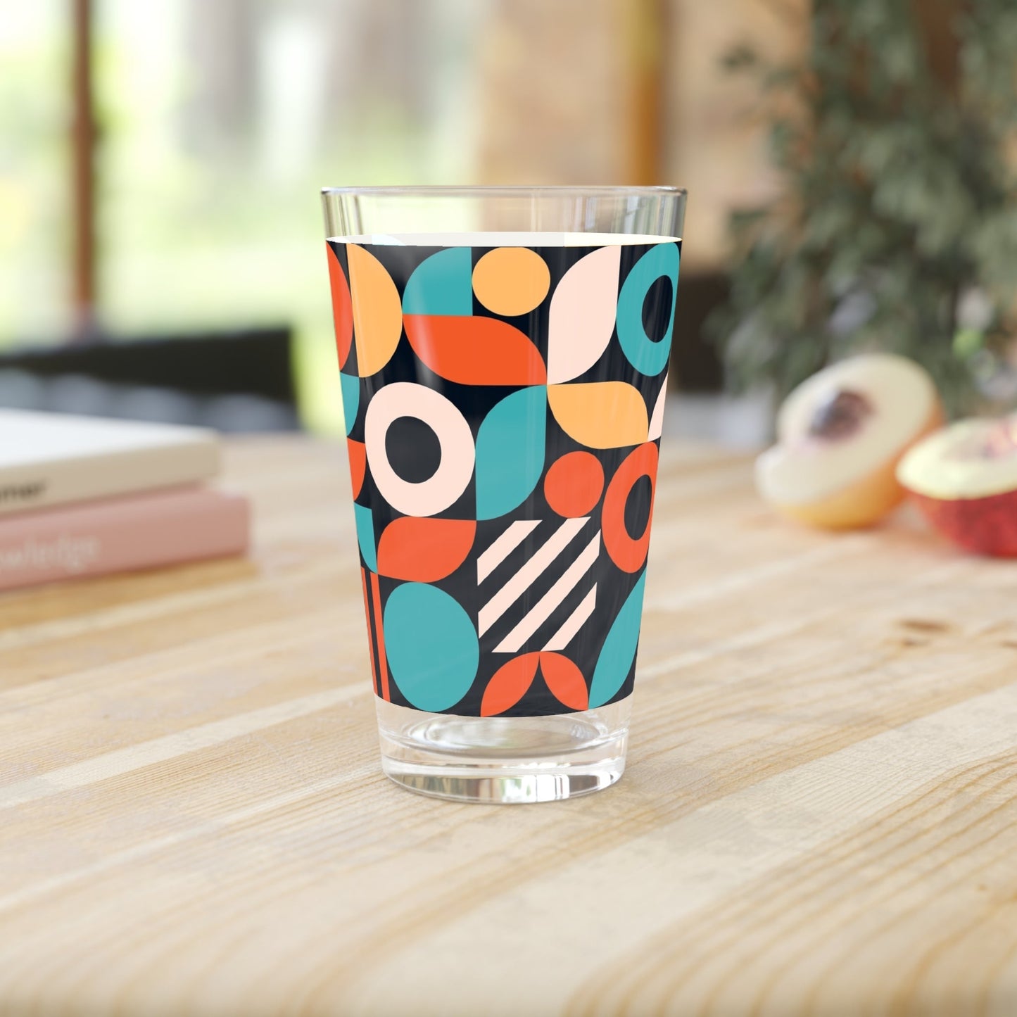 Geometric Design 16oz Pint Glass - Kia Day Design