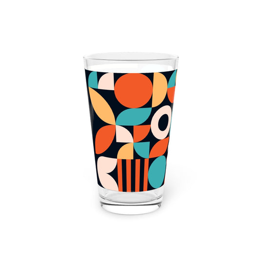Geometric Design 16oz Pint Glass - Kia Day Design