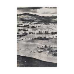 Springs at top of Jupiter Terrace Yellowstone Satin Canvas Stretched