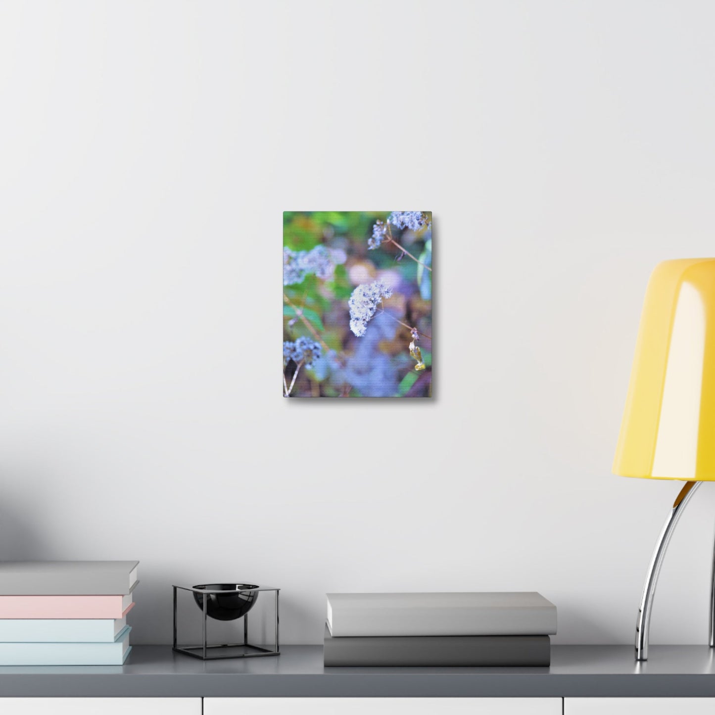 Macro Blue Stretched Canvas Printify