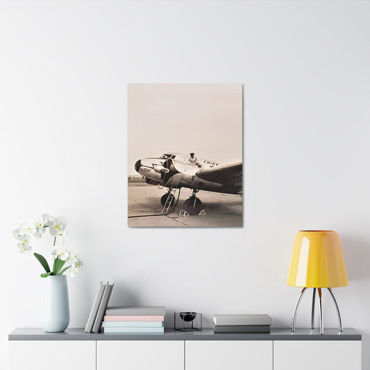 Refueling Mid-Contintent Chief Line Omaha Airport 1939 Stretched Canvas 1.5" 24″ x 30″