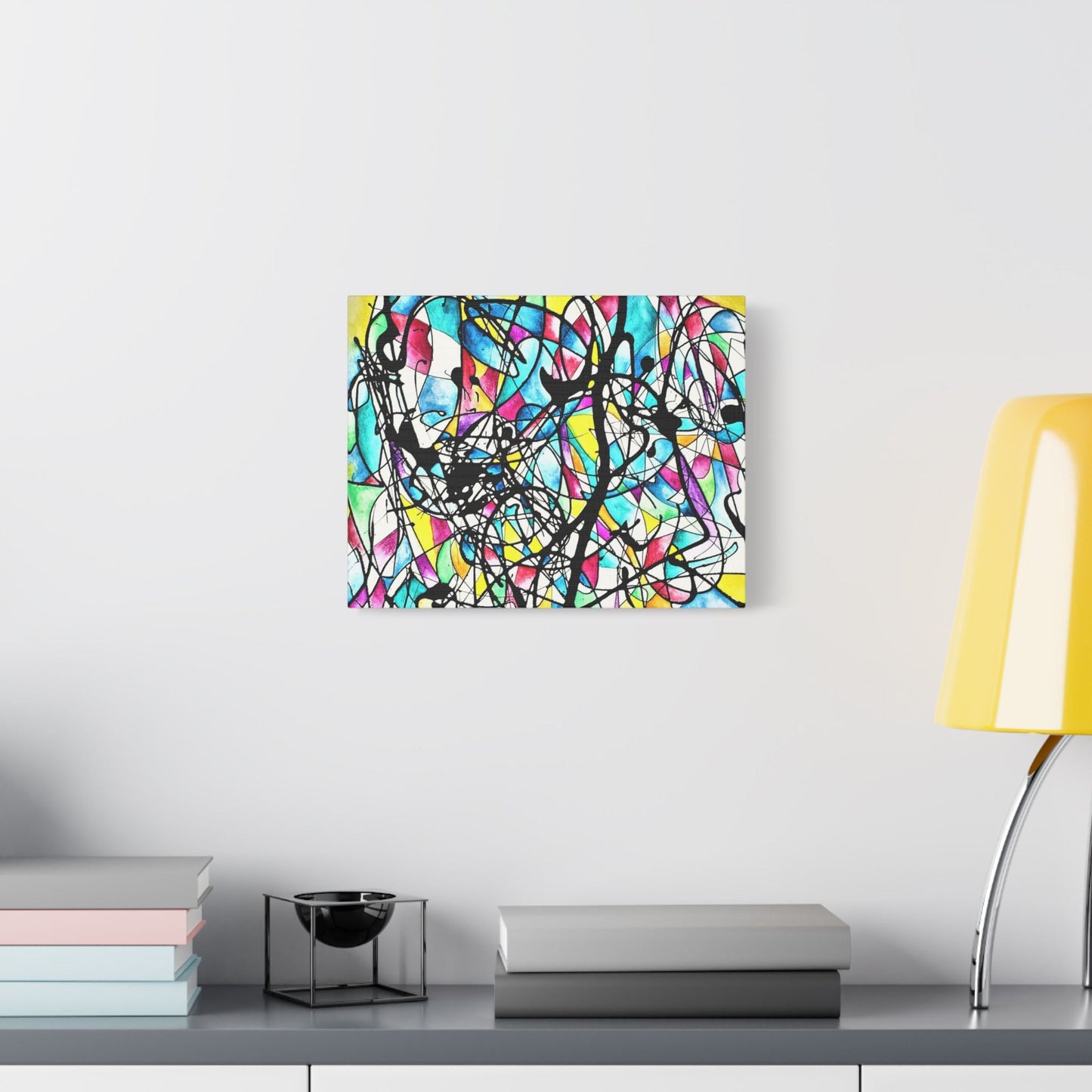 Kaleidoscope Satin Canvas Stretched