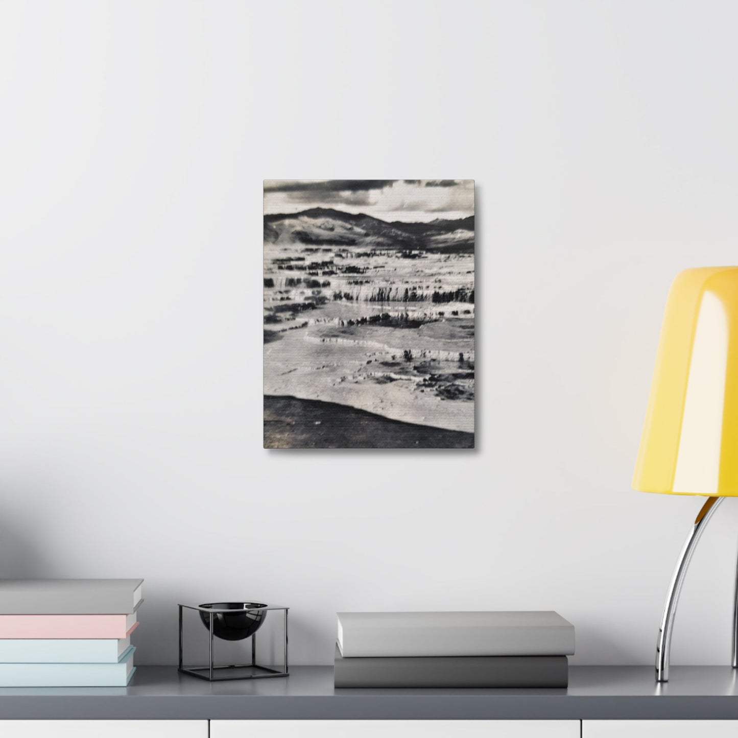 Springs at top of Jupiter Terrace Yellowstone Stretched Canvas 1.5" 11″ x 14″
