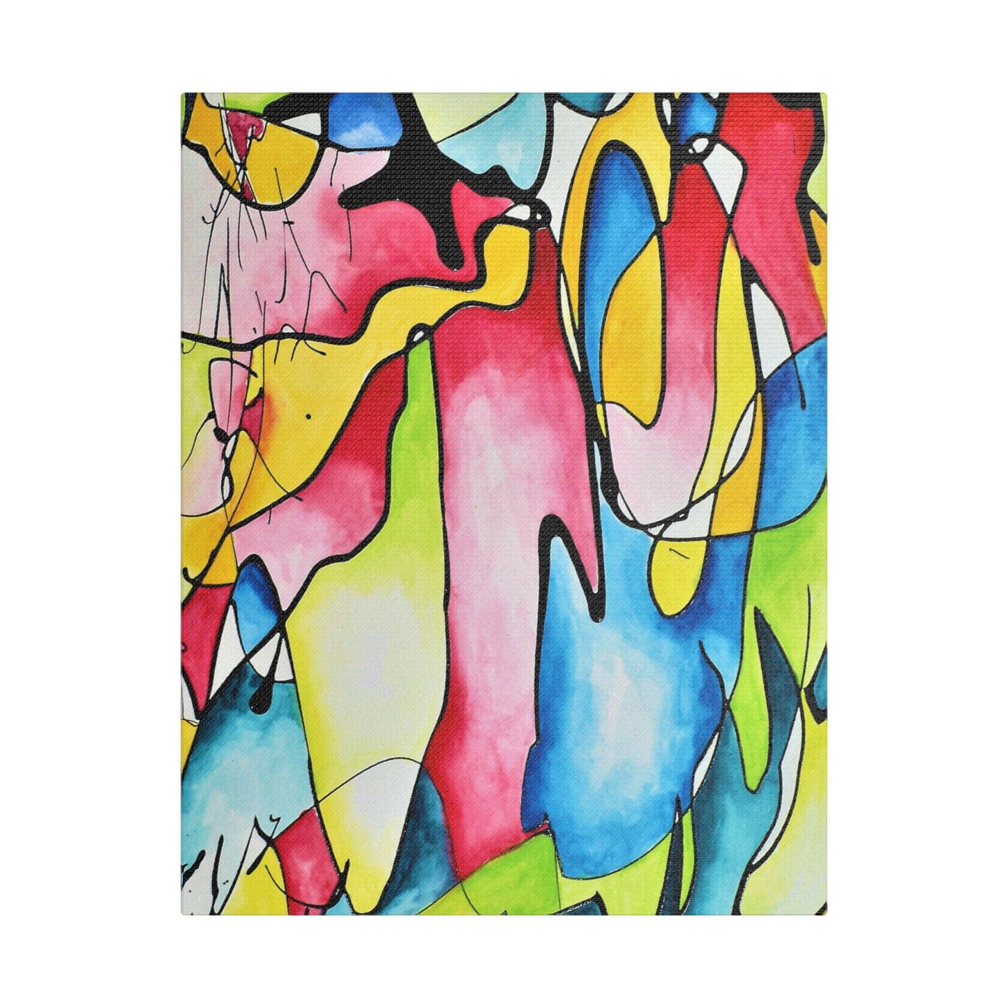 Blue Flame Satin Canvas Stretched 11″ x 14″ (Vertical) 1.5"