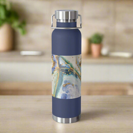 Blue Willow 22oz Vacuum Insulated Bottle - Kia Day Design